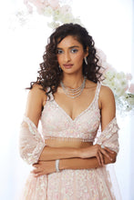 Load image into Gallery viewer, Blush Pink Sequin Lehenga Set