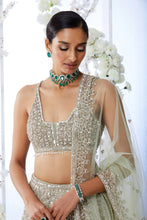 Load image into Gallery viewer, Silver Crystal Lehenga Set