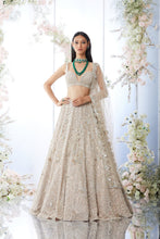 Load image into Gallery viewer, Champagne Floral Lehenga Set