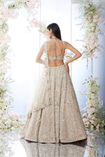 Load image into Gallery viewer, Champagne Floral Lehenga Set