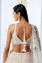 Load image into Gallery viewer, Beige Floral Lehenga Set