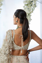 Load image into Gallery viewer, Nude Floral Lehenga Set