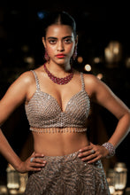 Load image into Gallery viewer, Coffee Leaf Lehenga Set