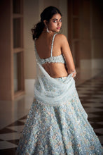Load image into Gallery viewer, Powder Blue Lehenga Set