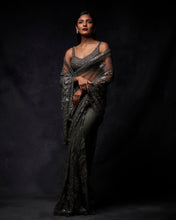 Load image into Gallery viewer, Metallic Grey Saree
