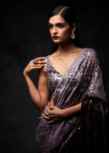 Load image into Gallery viewer, Mauve Ombre Sequin Saree