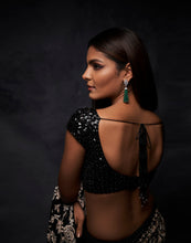 Load image into Gallery viewer, Black Ivory Saree