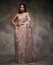 Load image into Gallery viewer, Peach Sequin Saree