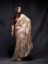 Load image into Gallery viewer, Ivory Embroidered Saree