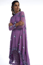 Load image into Gallery viewer, Catnip Purple Asymetrical Kurta Set