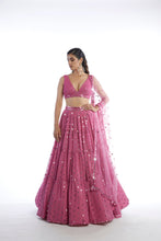 Load image into Gallery viewer, Dark Blush Blush Tier Lehanga