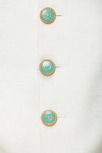 Load image into Gallery viewer, Ivory Sea Green Meena Button Sherwani Set