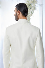 Load image into Gallery viewer, Ivory Deep Maroon Meena Button Sherwani Set