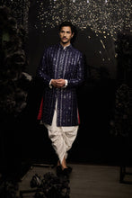 Load image into Gallery viewer, Midnight Mirror Work Sherwani Set