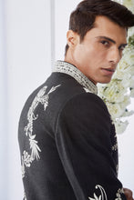 Load image into Gallery viewer, Black & White Sherwani Set