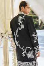 Load image into Gallery viewer, Black & White Sherwani Set