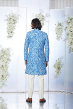 Load image into Gallery viewer, Marble Blue Sherwani Set