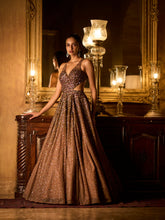 Load image into Gallery viewer, Coffee Sequin Gown
