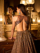 Load image into Gallery viewer, Coffee Sequin Gown
