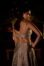 Load image into Gallery viewer, Slate Swarovski Lehenga Set