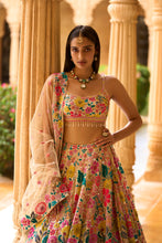 Load image into Gallery viewer, Multi - Coloured Floral Lehenga Set