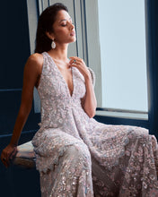 Load image into Gallery viewer, Ash Grey Floral Sharara Set