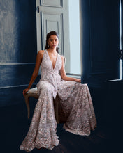 Load image into Gallery viewer, Ash Grey Floral Sharara Set