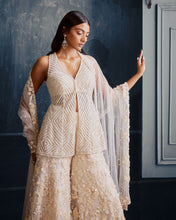 Load image into Gallery viewer, Ivory Floral Sharara Set
