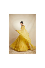 Load image into Gallery viewer, MUSTARD THREADWORK LEHENGA SET