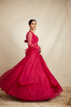 Load image into Gallery viewer, Hot Pink Thread Work Lehenga Set