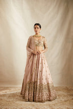 Load image into Gallery viewer, Peach Pink Embroidered Lehenga Set