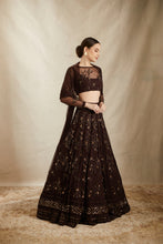Load image into Gallery viewer, Dark Coffee Thread Work Lehenga Set