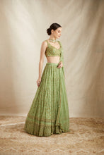 Load image into Gallery viewer, MINT GREEN JAAL WORK LEHENGA SET