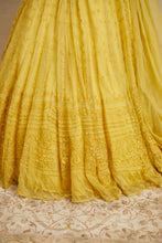 Load image into Gallery viewer, MUSTARD THREADWORK LEHENGA SET