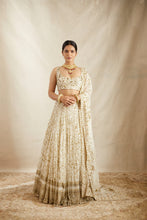 Load image into Gallery viewer, Off White Heavy Jaal Work Lehenga Set