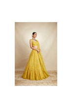 Load image into Gallery viewer, MUSTARD THREADWORK LEHENGA SET