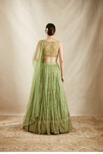Load image into Gallery viewer, MINT GREEN JAAL WORK LEHENGA SET