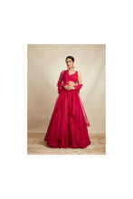 Load image into Gallery viewer, Hot Pink Thread Work Lehenga Set