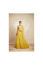 Load image into Gallery viewer, MUSTARD THREADWORK LEHENGA SET