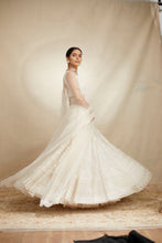 Load image into Gallery viewer, WHITE ORGANZA THREADWORK LEHENGA SET