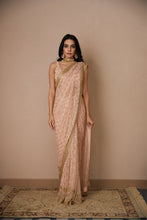 Load image into Gallery viewer, PINK JAAL WORK SAREE SET