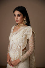 Load image into Gallery viewer, WHITE NET THREADWORK SAREE SET