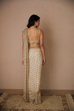 Load image into Gallery viewer, OFF WHITE BOOTI SAREE SET