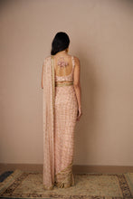 Load image into Gallery viewer, PINK JAAL WORK SAREE SET