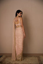 Load image into Gallery viewer, PINK JAAL WORK SAREE SET