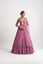 Load image into Gallery viewer, Dark Blush Single Tier Lehenga Set