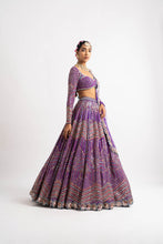 Load image into Gallery viewer, Purple Heavy Multi Color Lehenga Set