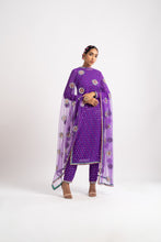 Load image into Gallery viewer, Purple Multi Polka Pant Kurta Set