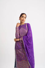 Load image into Gallery viewer, Purple Multi Embroidery Round Neck Kurta Set