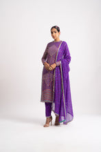 Load image into Gallery viewer, Purple Multi Embroidery Round Neck Kurta Set